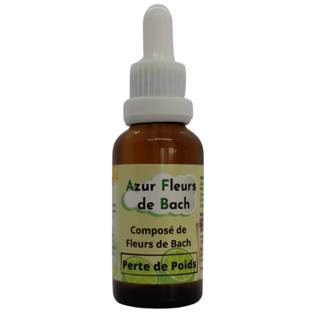 PERTE DE POIDS | Flacon de 30ml | Mélange de 7 Fleurs de Bach pour mincir durablement