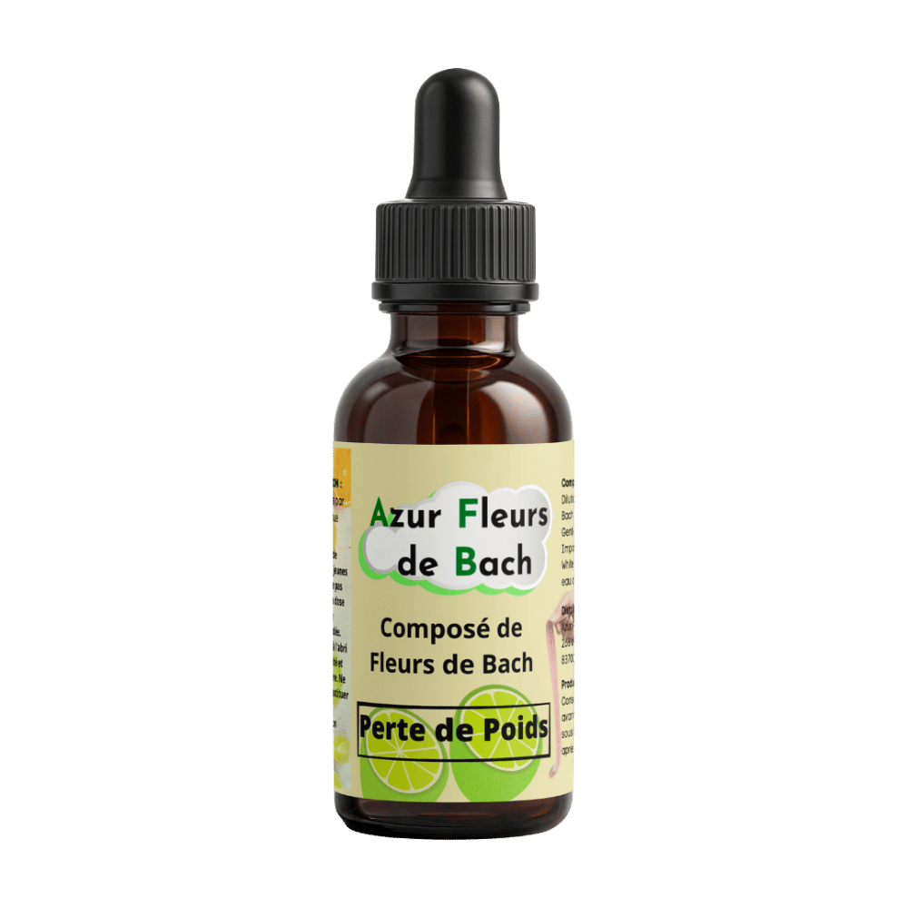 PERTE DE POIDS | Flacon de 30ml | Mélange de 7 Fleurs de Bach pour mincir durablement