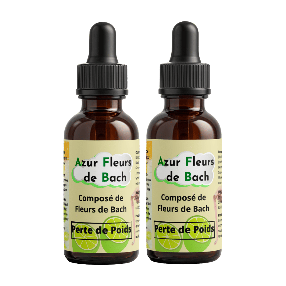 PERTE DE POIDS | Flacon de 30ml | Mélange de 7 Fleurs de Bach pour mincir durablement