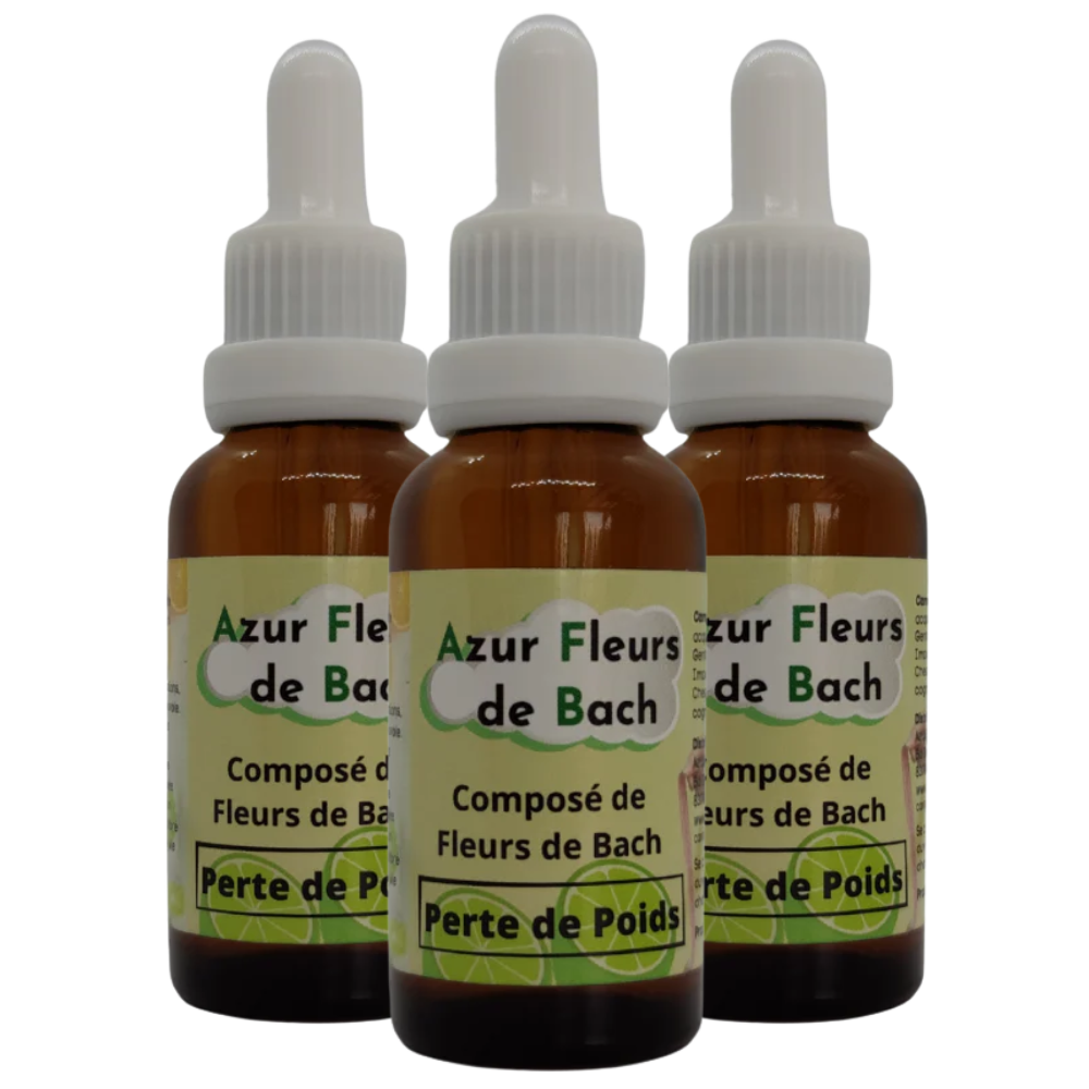 PERTE DE POIDS | Flacon de 30ml | Mélange de 7 Fleurs de Bach pour mincir durablement