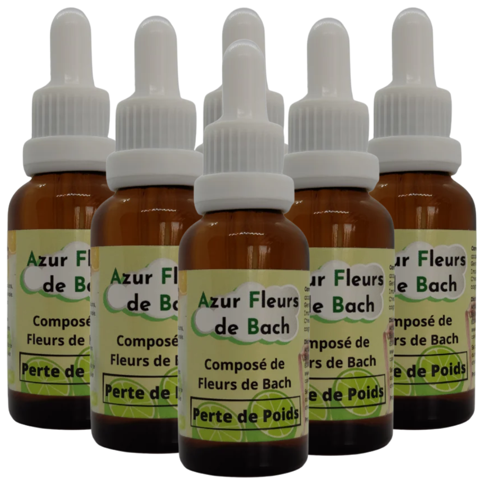 PERTE DE POIDS | Flacon de 30ml | Mélange de 7 Fleurs de Bach pour mincir durablement