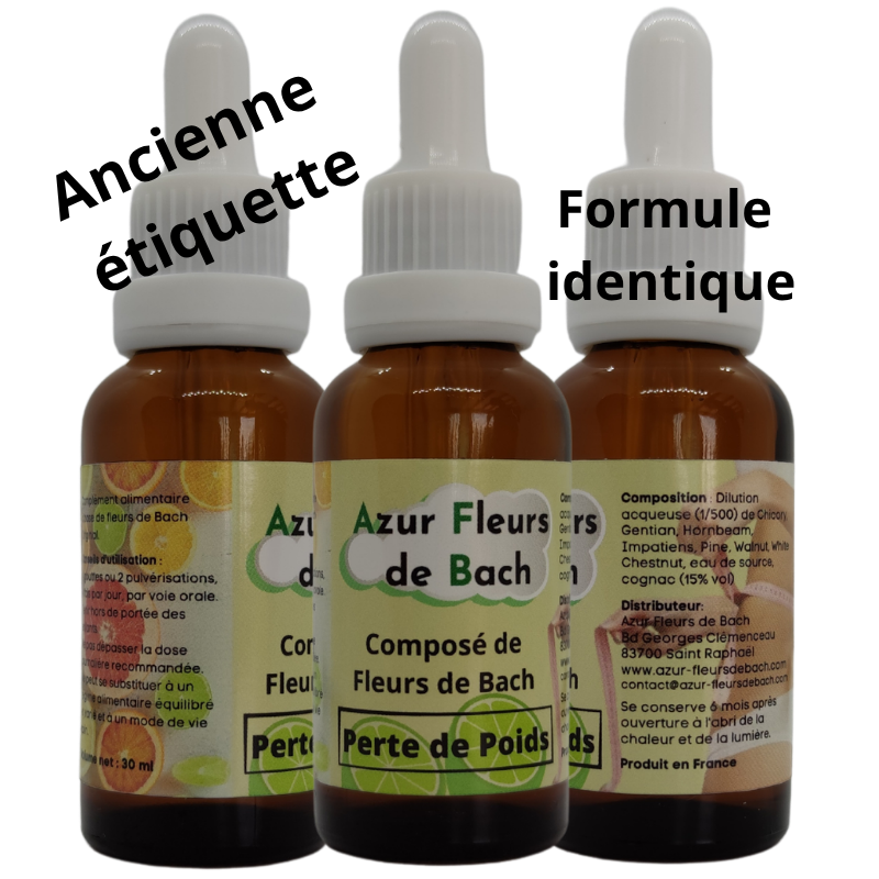 MINCEUR | Flacon de 30ml | Mélange de 7 Fleurs de Bach