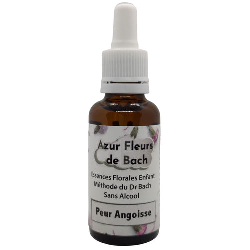 PEUR ANGOISSE ANXIÉTÉ chez l’enfant | Fleurs de Bach | Flacon de 30ml