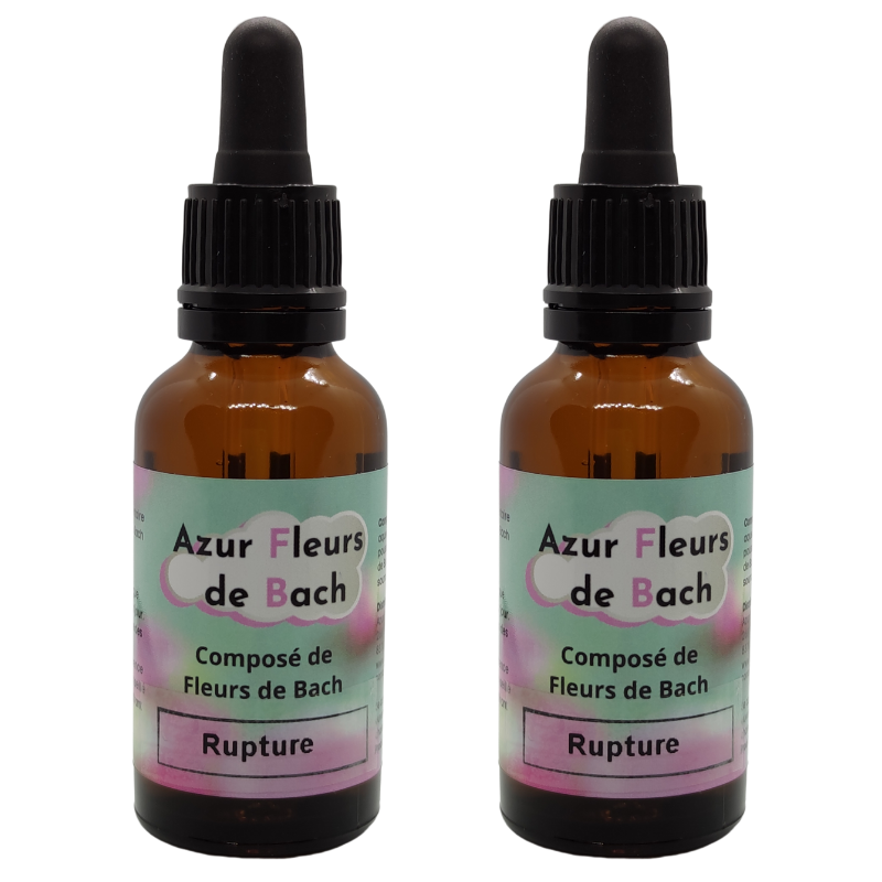 RUPTURE | Fleurs de Bach sans alcool | Flacon gouttes de 30ml