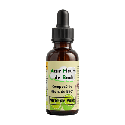 PERTE DE POIDS | Flacon de 30ml | Mélange de 7 Fleurs de Bach pour mincir durablement