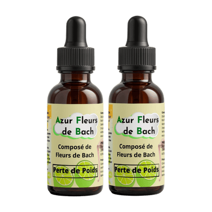 PERTE DE POIDS | Flacon de 30ml | Mélange de 7 Fleurs de Bach pour mincir durablement