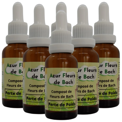 PERTE DE POIDS | Flacon de 30ml | Mélange de 7 Fleurs de Bach pour mincir durablement