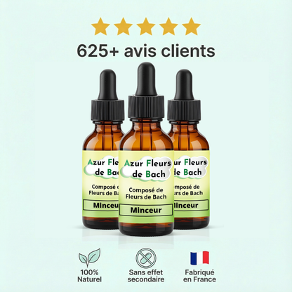 MINCEUR | Flacon de 30ml | Mélange de 7 Fleurs de Bach