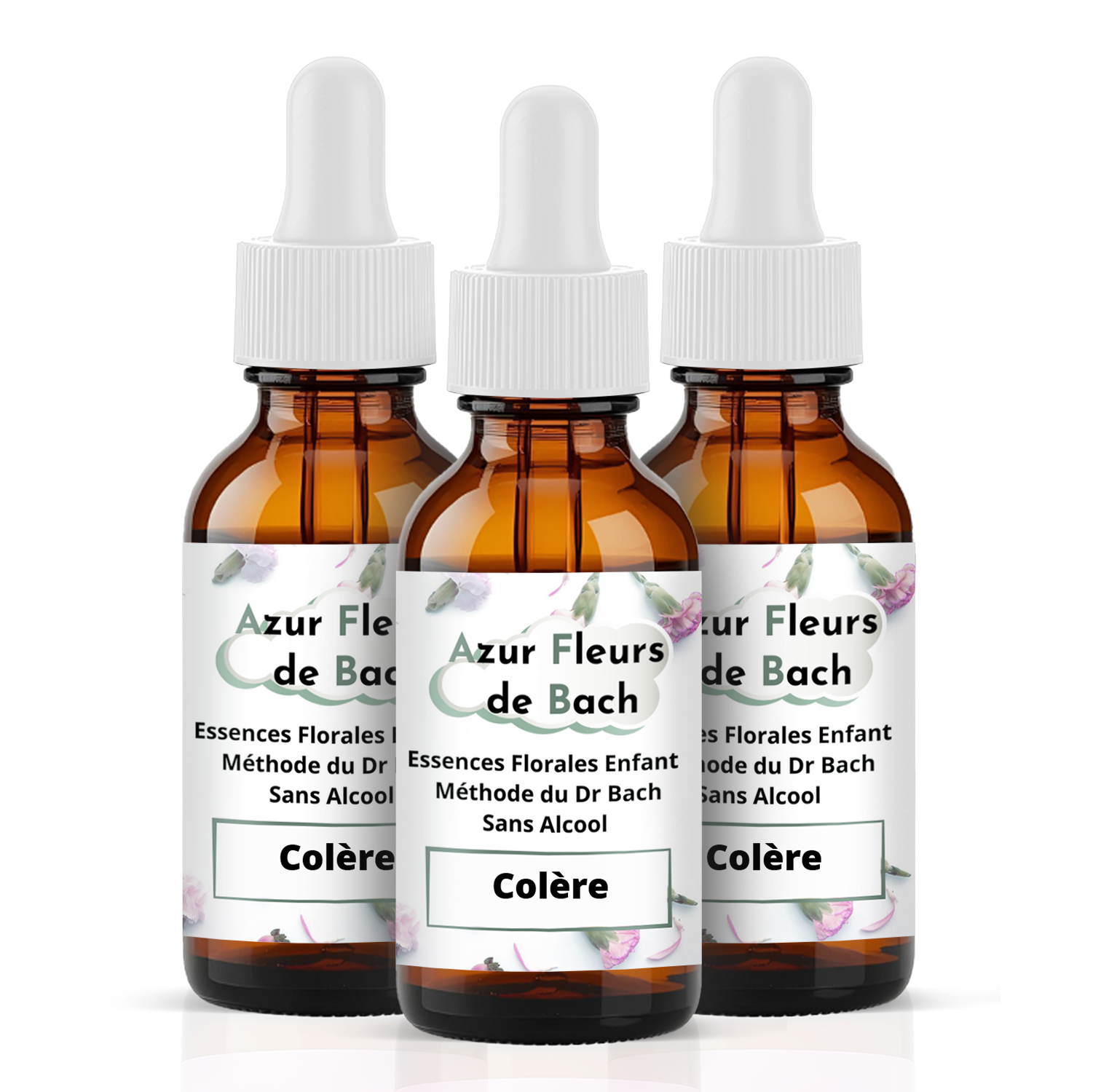 3 flacons sans alcool (3x30ml)