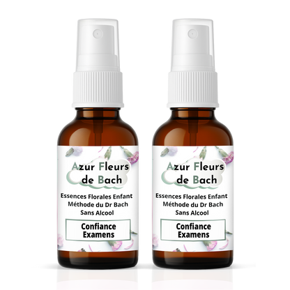 Confiance & Examens | Fleurs de Bach sans alcool