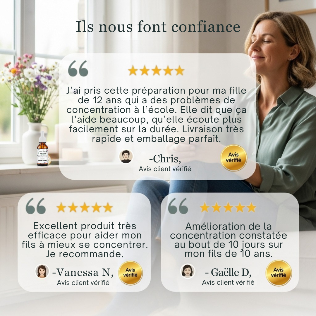 Concentration Enfant | Fleurs de Bach sans alcool