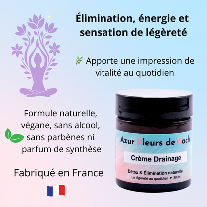 DRAINAGE | Crème Fleurs de Bach |  30ml