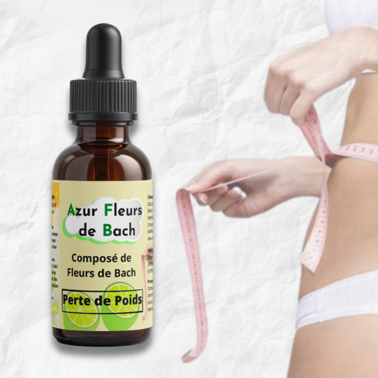 PERTE DE POIDS | Flacon de 30ml | Mélange de 7 Fleurs de Bach pour mincir durablement