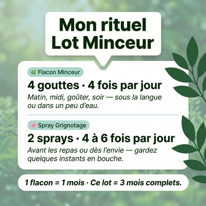 Lot Minceur | 2 Grignotage + 3 Minceur dont 1 Offert | Fleurs de Bach