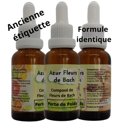 MINCEUR | Flacon de 30ml | Mélange de 7 Fleurs de Bach