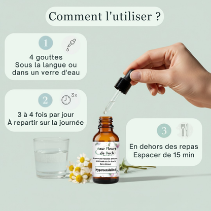 Hypersensibilité Enfant | Fleurs de Bach sans alcool