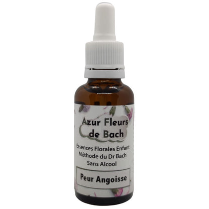 PEUR ANGOISSE ANXIÉTÉ chez l’enfant | Fleurs de Bach | Flacon de 30ml